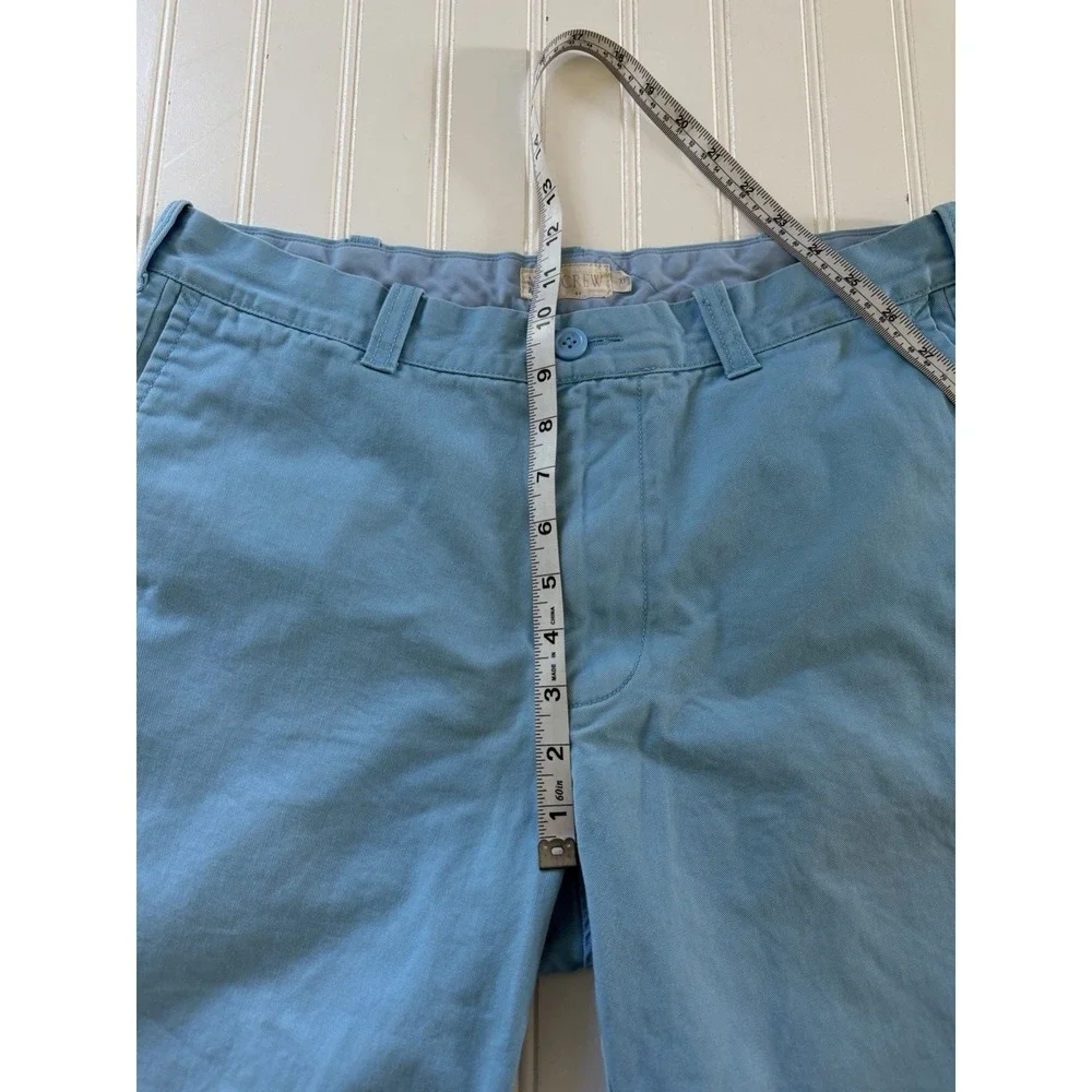 J. Crew Mens Chino Shorts Size 33 Blue Flat Front Cotton Preppy Golf Casual